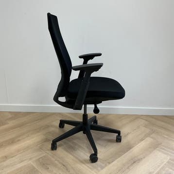 ergonomische bureaustoel + lendesteun, zwart, Ophalen of Verzenden, Ergonomisch, Gebruikt, Bureaustoel
