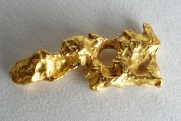 Goud Natief, Nugget uit Suriname of Frans-Guyana 0,761 gram-