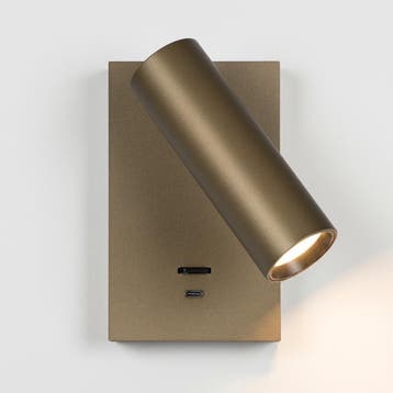 Elias Bedlamp Brons Met Schakelaar En USB-C, Verzenden, Nieuw