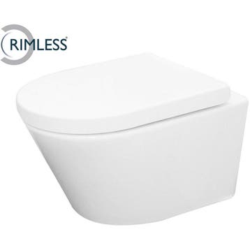 Wiesbaden Vesta Wandcloset Rimless met Vesta Toiletzitting -, Ophalen of Verzenden, Nieuw
