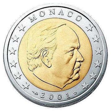 Monaco 2 Euro 2001 AUNC, Postzegels en Munten, Munten | Europa | Euromunten, Verzenden