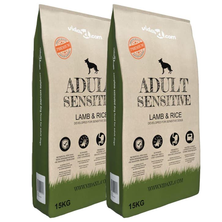 vidaXL Premium hondenvoer droog Adult Sensitive Lamb & Rice, Dieren en Toebehoren, Honden-accessoires, Nieuw, Verzenden