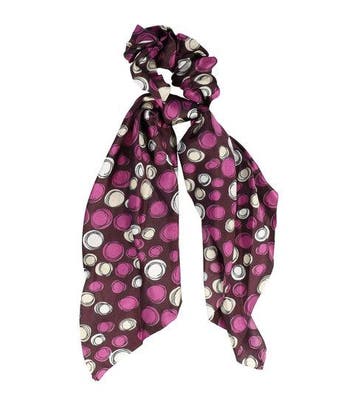 Haarelastiek Scrunchie – Cirkelprint – 25cm Linten –, Nieuw