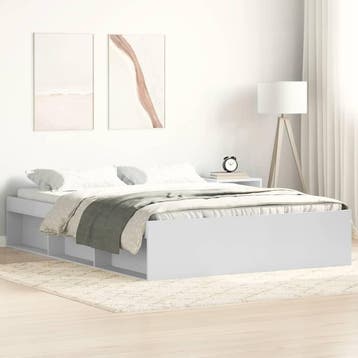 vidaXL Bedframe wit 160x200 cm, Huis en Inrichting, Verzenden, Wit, 200 cm, 160 cm