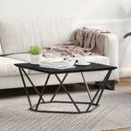 vidaXL Salontafel Zwart Eiken 80 x 80 x 45 cm Engineered, Huis en Inrichting, Tafels | Salontafels, Verzenden, Vierkant, Nieuw