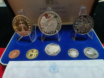 Barbados. 1974, Proof Set Franklin Mint, 8 x Coins, Incl.