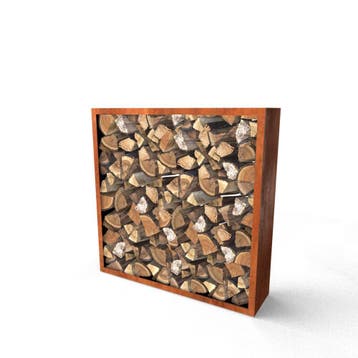 Geroba Egura C4 houtopslag 1500x385x1500mm - Cortenstaal, Verzenden, Nieuw