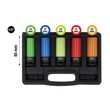 KS Tools 1/2 Krachtdoppenset Aluminium Velgen 5-delig, Verzenden, Nieuw