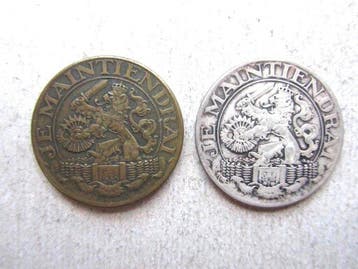 Nederland. Medal Steunpenning 1914 Zilver en Brons door J.C.