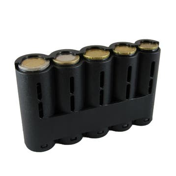 Houtkamp Horeca Eurokit Munthouder - 5 tubes - Zwart, Verzenden, Nieuw, Zwart, Overige merken