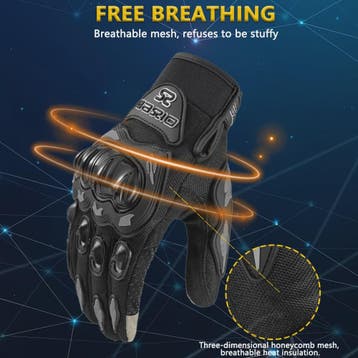 Ademende Motorhandschoenen Volledige Vinger - Anti-slip, Sli, Verzenden, Nieuw
