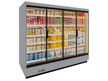 Apella HD wandkoeling met trekdeuren B250xD96xH220cm - grijs, Nieuw in verpakking