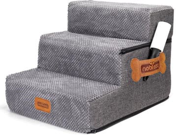 Hondentrapje voor honden - 38x46x34 cm - Grijs - Nobleza •, Dieren en Toebehoren, Verzenden, Zo goed als nieuw