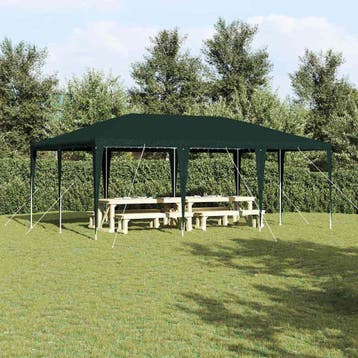 vidaXL Partytent Groen 600 x 400 x 266 cm Polyethyleen en, Tuin en Terras, Verzenden, Nieuw, Partytent