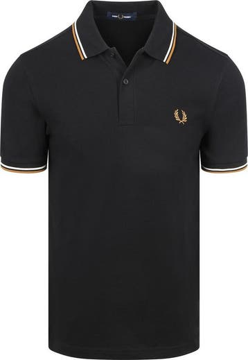 Fred Perry Polo Twin Tipped M3600 Zwart P69 maat L Heren, Kleding | Heren, Polo's, Maat 52/54 (L), Verzenden, Zwart, Nieuw