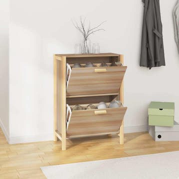 vidaXL Schoenenkast 57,5x33x80 cm bewerkt hout, Verzenden, Nieuw