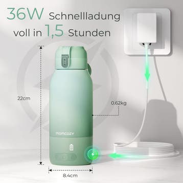 Flessenwarmer onderweg - Draagbare flessenwarmer - Flesverwa, Verzenden, Zo goed als nieuw