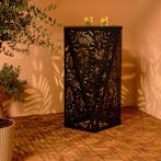 Bartafel met solarverlichting - zwart - 58 x 58 x 105 cm |, Huis en Inrichting, Tafels | Eettafels, Verzenden, Nieuw, 200 cm of meer