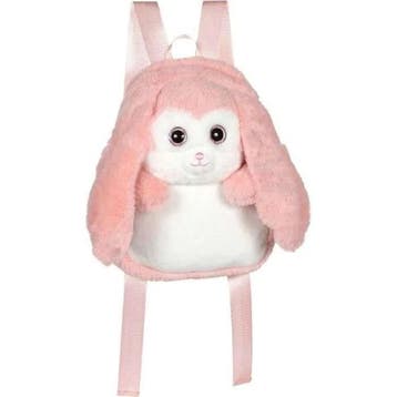 Fluffy Bag - GIPSY TOYS - Pluche rugzak - Roze en wit kon..., Verzenden, Nieuw