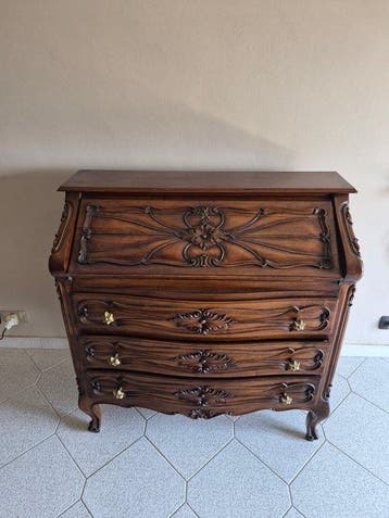 Schrijftafel - Walnoot, Hout - Antieke schrijftafel
