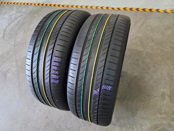 235/45/19 99V CONTINENTAL ZOMERBANDEN 6,5MM PROFIEL 2X, Auto-onderdelen, Banden en Velgen, Gebruikt, 235 mm, Band(en), Personenwagen
