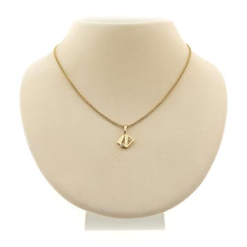 Gouden hanger met zirconia (Hanger of bedel), Ophalen of Verzenden, Gebruikt, Goud, Overige merken