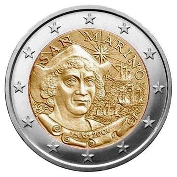 San Marino 2 Euro Columbus 2006, Postzegels en Munten, Verzenden
