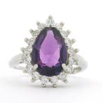 Amethist - Zilver, S925 zilveren amethist ring - Ring