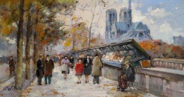 Walter Sita (XX) - Paris - Couleurs dAutomne - Quais de