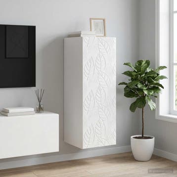 vidaXL Wandkast 33 x 34,5 x 90 cm Bewerkt hout Hoogglans Wit, Huis en Inrichting, Kasten | Overige, Verzenden, Nieuw