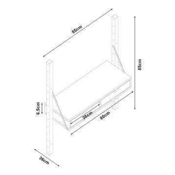 Wandrek Tingvoll 85x85x36 cm bamboe naturel [en.casa], Verzenden, Nieuw
