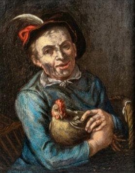 Ecole Flamande (XVII-XVIII), Navolger van - Vieil homme au