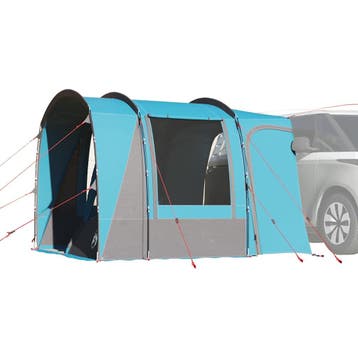 vidaXL Autotent 4-persoons waterdicht blauw, Caravans en Kamperen, Verzenden, Nieuw, Tot en met 2