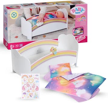 BABY born Regenboogbed - Licht & Melodie | 40% Korting, Kinderen en Baby's, Speelgoed | Poppen, Ophalen of Verzenden, Zo goed als nieuw