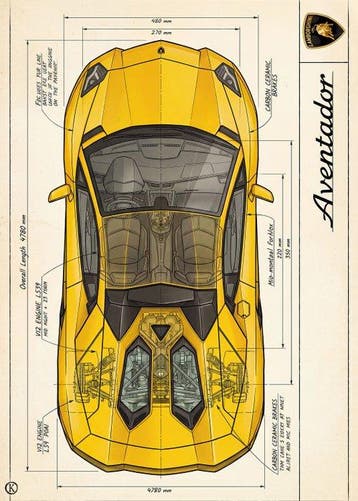Kleury.art - [XL MATTE PAPER] Industrial Blueprint: