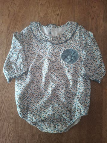 Mayoral Newborn romper stippen ijsblauw maat 68, Nieuw, Mayoral, Meisje, Nacht- of Onderkleding