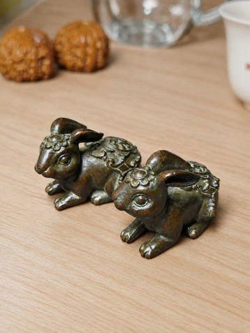 Decoratief ornament (2) - Annosuke - Een paar koperen