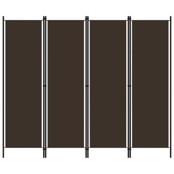 vidaXL Kamerscherm met 4 panelen 200x180 cm bruin, Verzenden, Nieuw