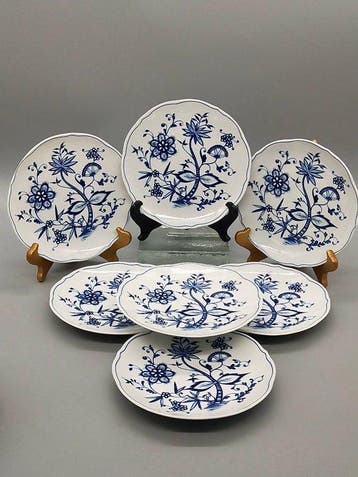 Eetservies - Kahla Zwiebelmuster Porzellanteller 6er Set –