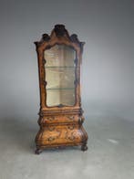 Kabinet - Hout - hoekvitrinekast, Antiek en Kunst