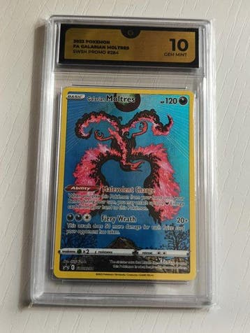 Pokémon - 1 Graded card - Galarian Moltres #284 Promo card,, Nieuw