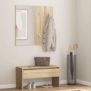 vidaXL Garderobe set bewerkt hout sonoma eiken, Verzenden, Nieuw