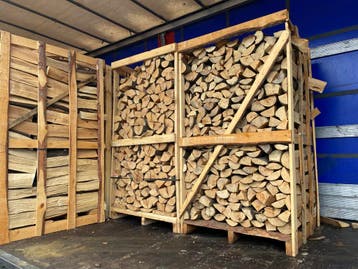 Haardhout Essen ovengedroogd Pallet XXL 2,15m2, Tuin en Terras, Haardhout, Verzenden, Essenhout, Blokken