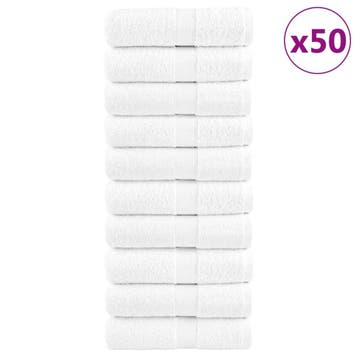 vidaXL Premium washandjes SOLUND 50 stuks 30x30 cm 600 g/m², Verzenden, Nieuw, Wit