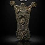 Middeleeuwse Byzantijnse stijl Devotionele bronzen hanger