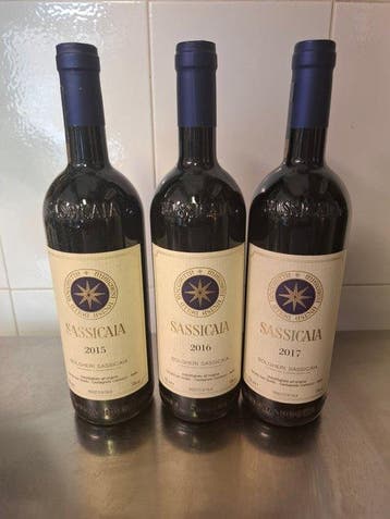 Tenuta San Guido, Sassicaia; 2015, 2016 & 2017 - Bolgheri -, Nieuw