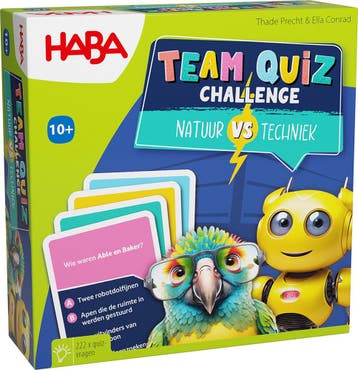 Team Quiz Challenge - Natuur versus Techniek | Haba -, Hobby en Vrije tijd, Verzenden, Nieuw