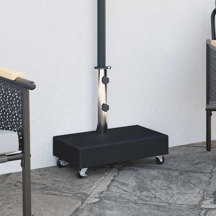 vidaXL Parasolvoet 45x25x8 cm graniet zwart, Tuin en Terras, Parasols, Parasolvoet, Nieuw, Minder dan 1 meter, Verzenden