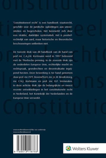 Constitutioneel recht, softcover editie 9789013148763, Verzenden, Zo goed als nieuw, C.A.J.M. Kortmann