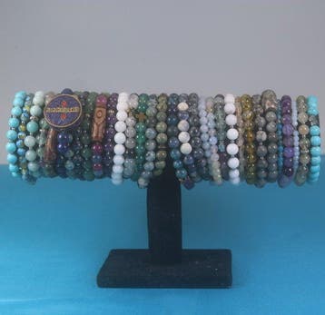 Armbanden met natuurlijke edelstenen - amethist, lapis, Antiek en Kunst